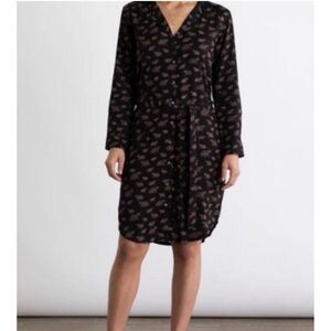 Bridge & Burn Emery fox-print shirtdress with pockets, size S
